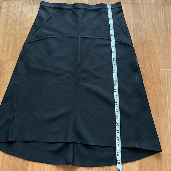 BCBGMAXAZRIA Manon Black A-Line Skirt Size L Runs Small - Picture 10 of 11